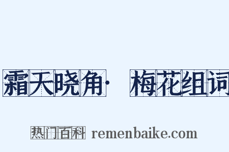 霜天晓角·梅花组词是什么意思的图片